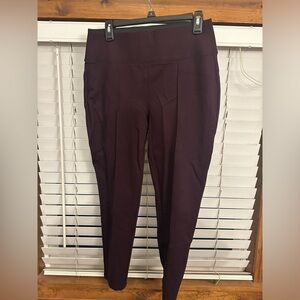Nine West eggplant purple leggings. Size large. Length size short